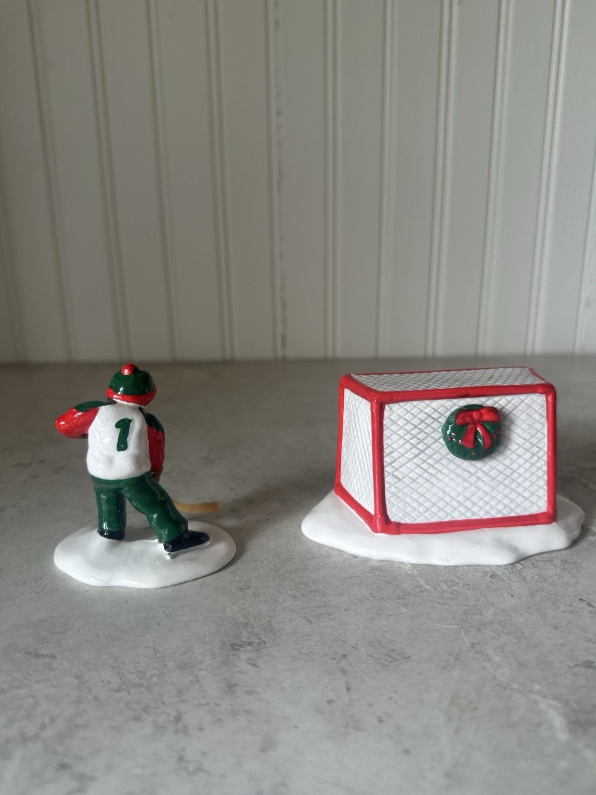 Dept 56 Snow Village 4 Piece Set “Cold Weather Sports” #5410-0 Hockey Accessory