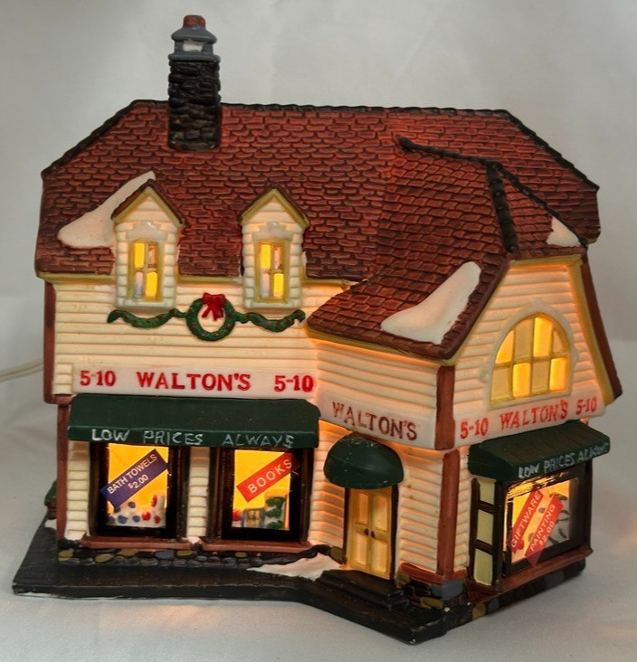 Walton’s 5&10 Collectors Edition Lighted House -P0369, Holiday Time est. 1950