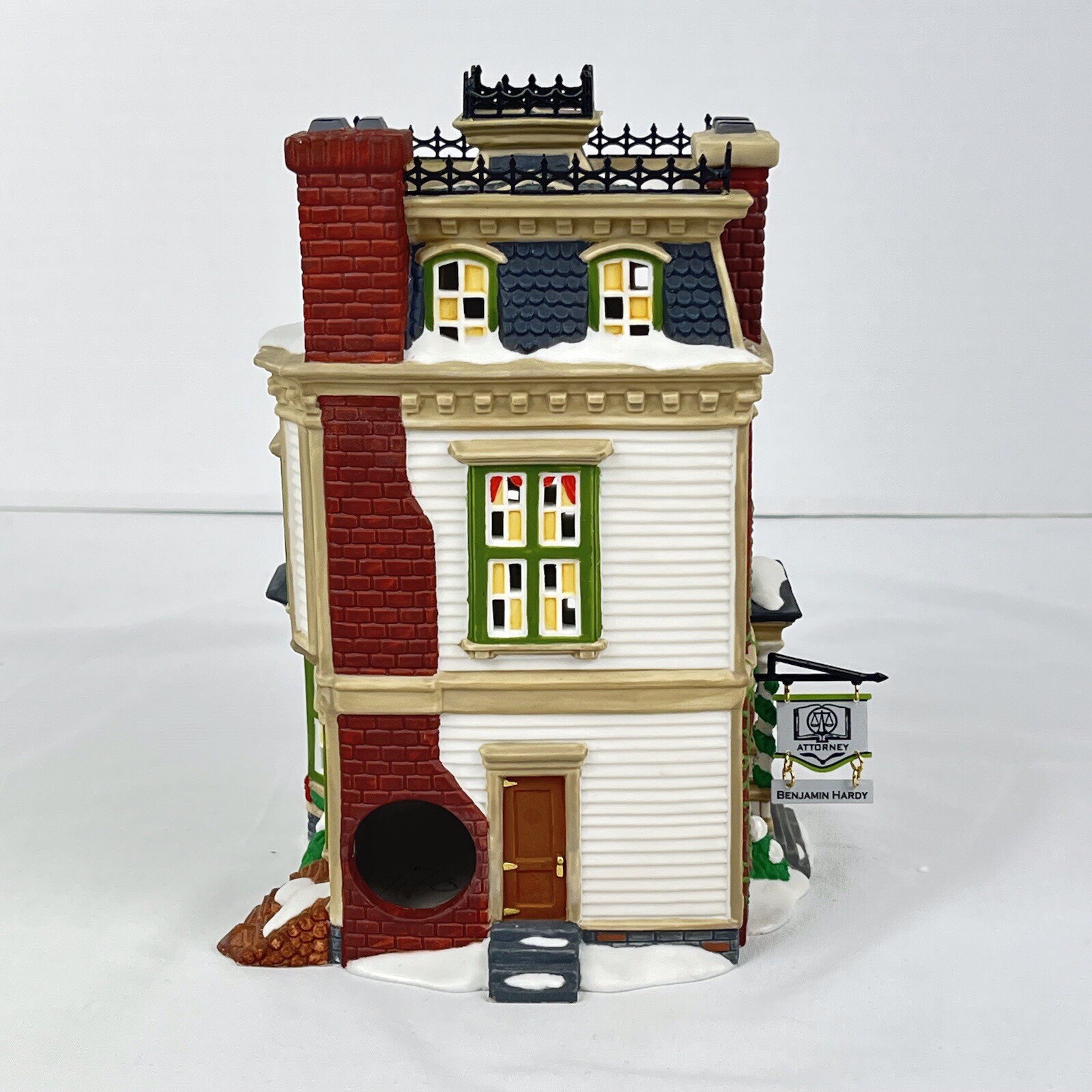 Dept 56 New England Village Series Hale & Hardy House with Signs 1999 Retired