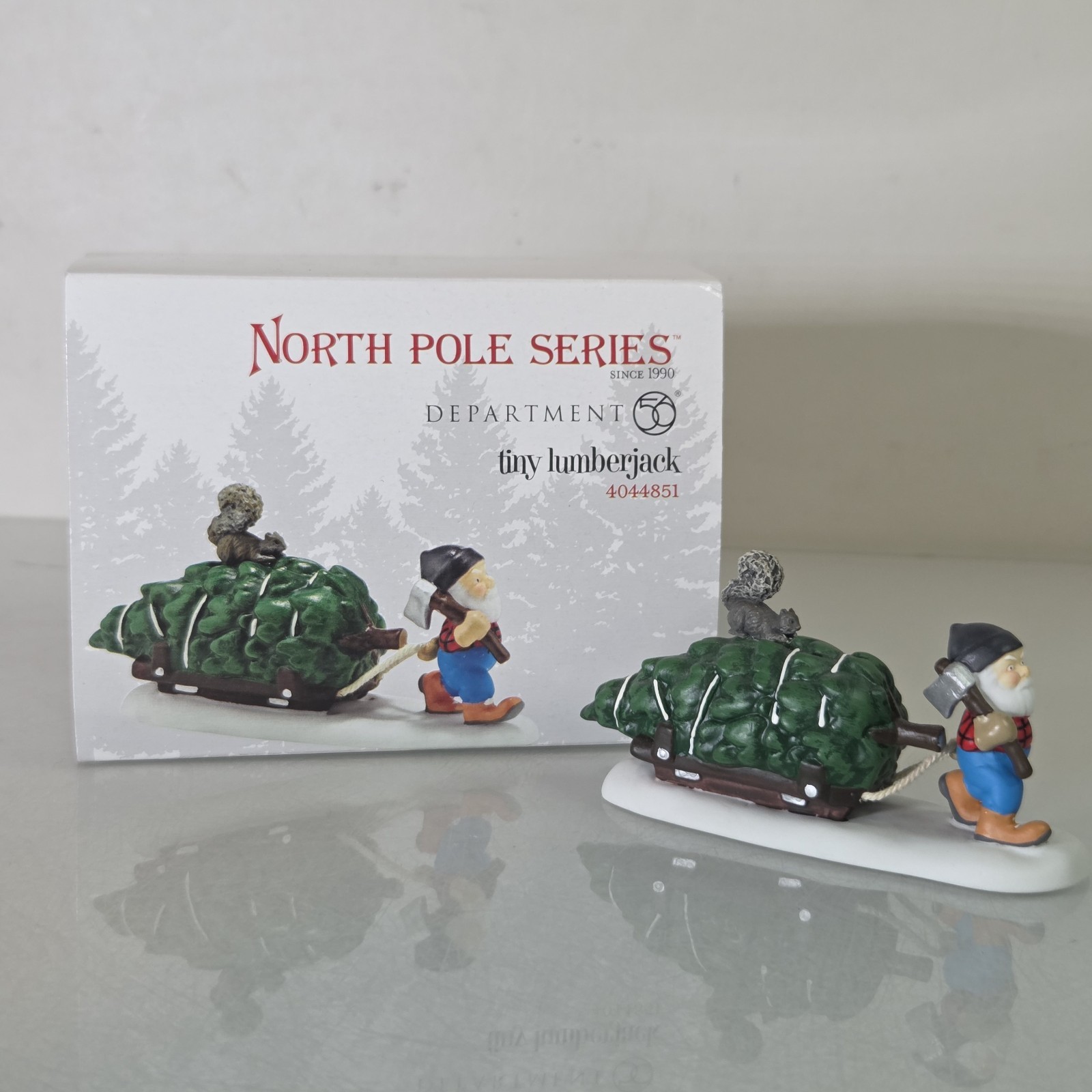 DEPARTMENT 56 North Pole Village Accessory 2015 TINY LUMBERJACK 4044851 Dept 56