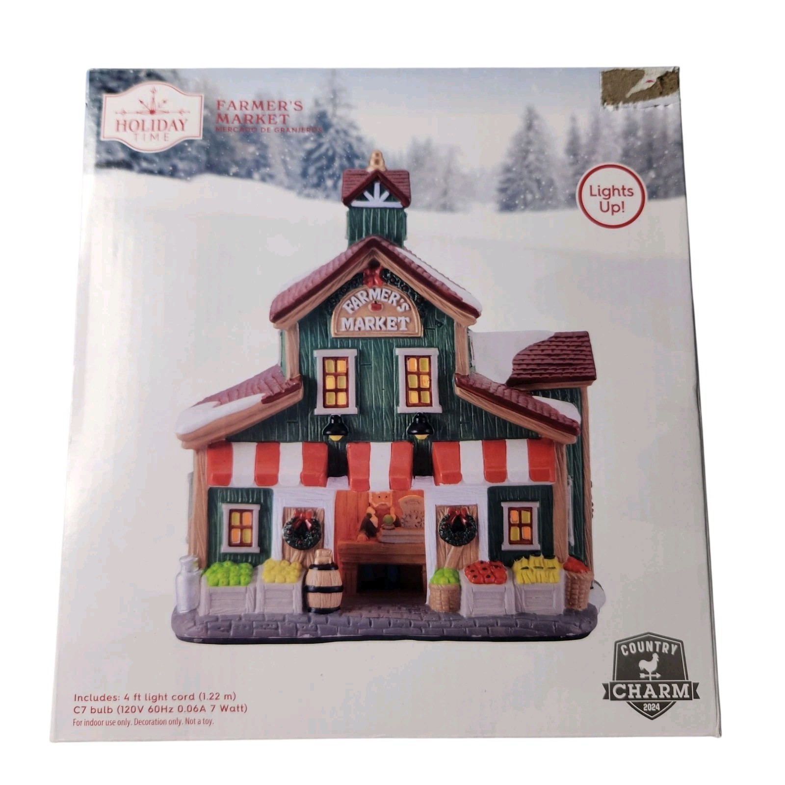 Country Charm Holiday Time 2024 Village Farmers Market Christmas Village House