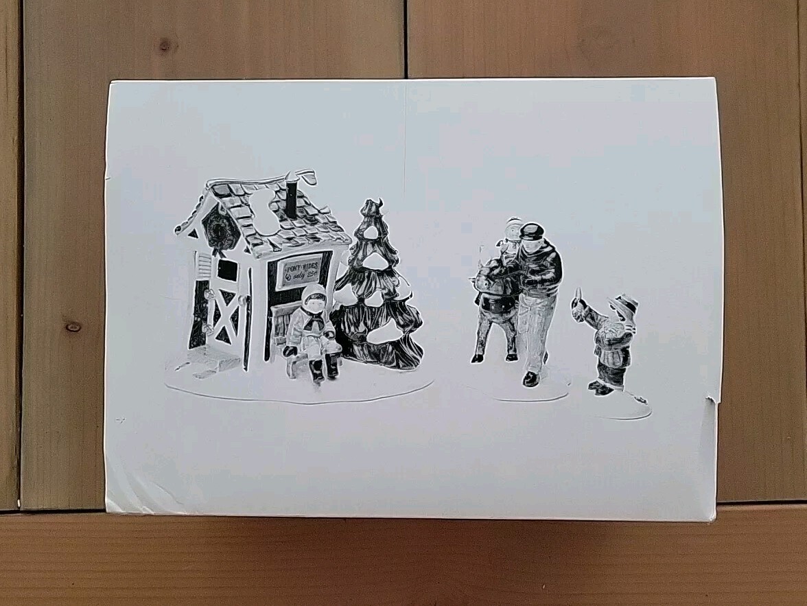 Dept 56 ~ The Original Snow Village “Pint-Size Pony Rides” Set Of 3 Rare NIB