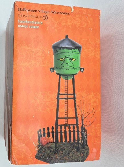 Dept 56 Frankenstein’s Water Tower Halloween Village Accessory 6007706