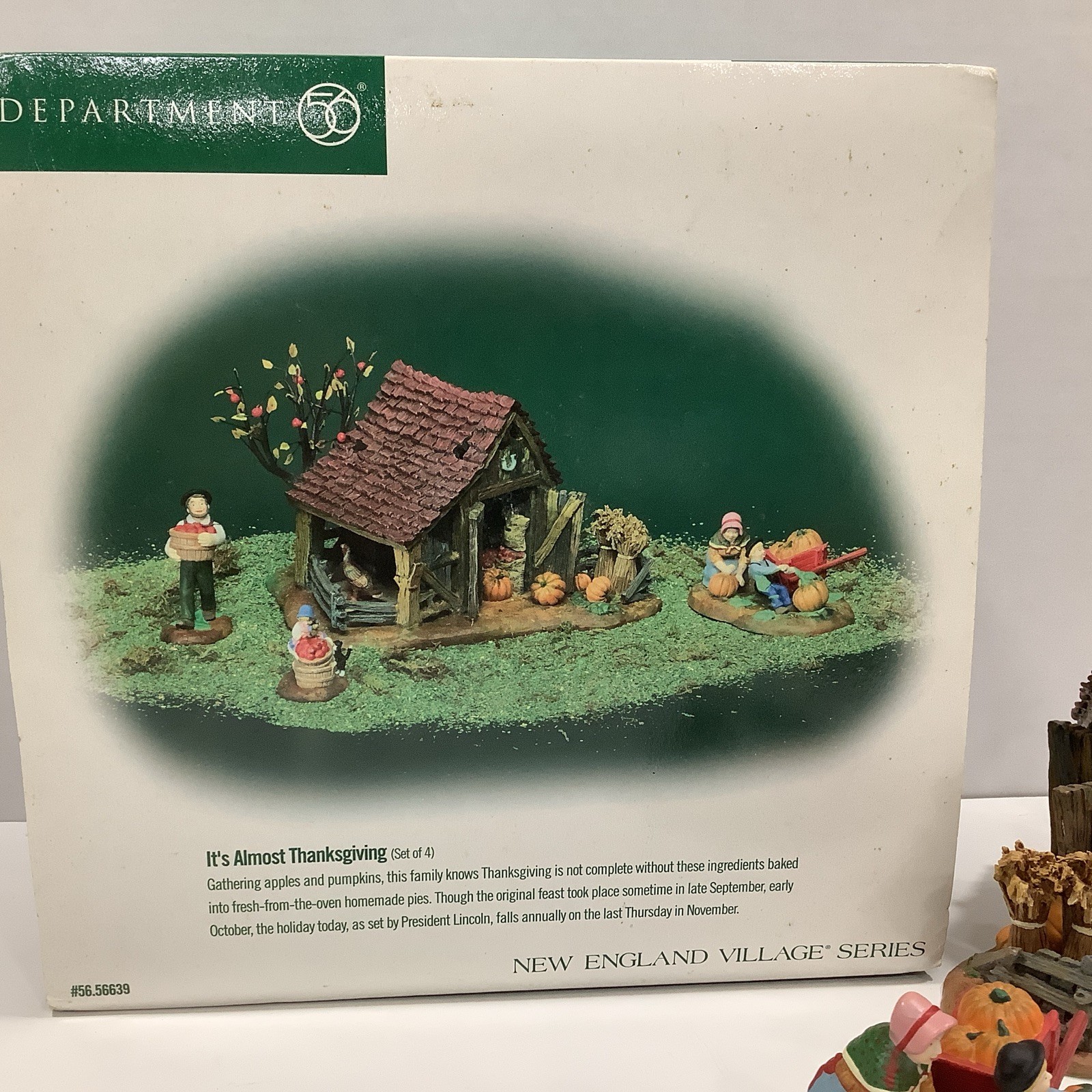 Dept 56 New England Village #56639 Accessory “It’s Almost Thanksgiving” Set Of 4