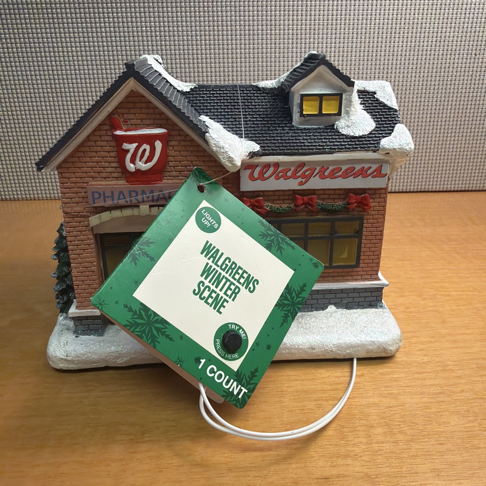 NEW Walgreens Light-Up Pharmacy Christmas Village Store Holiday Winter Scene