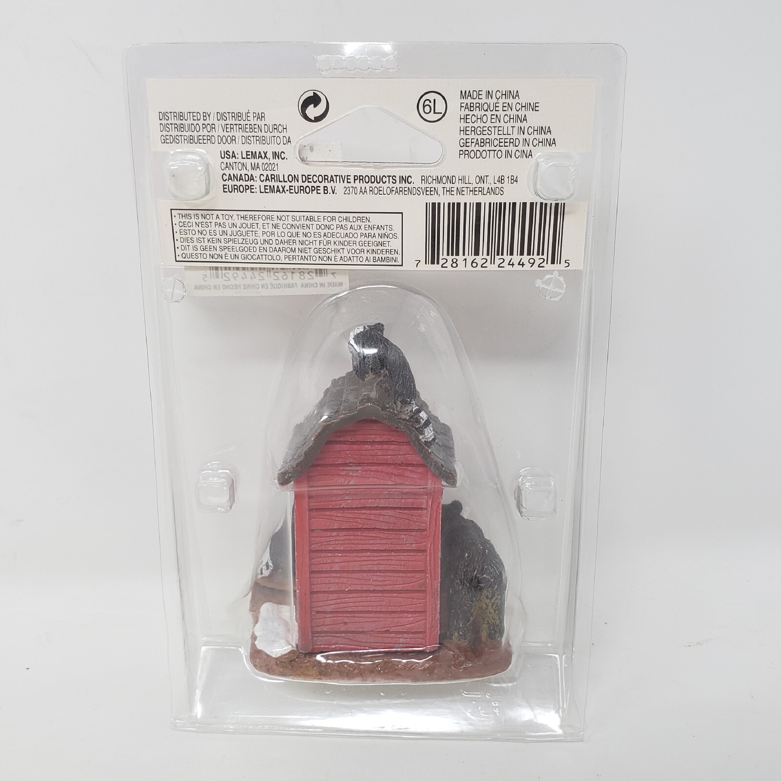 Lemax “Outhouse Marauders” #24492 – Village Outhouse w/ Bear, Raccoon
