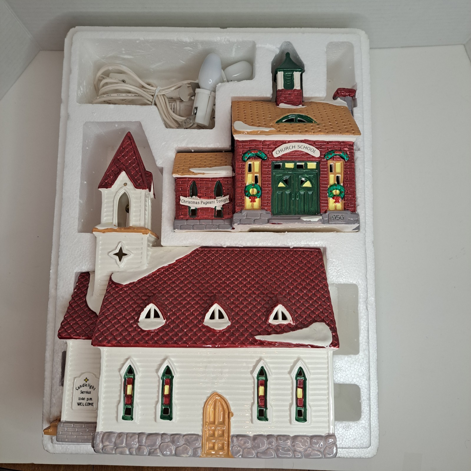 Vintage Department 56 Original Snow Village Good Shepherd Chapel & Church School
