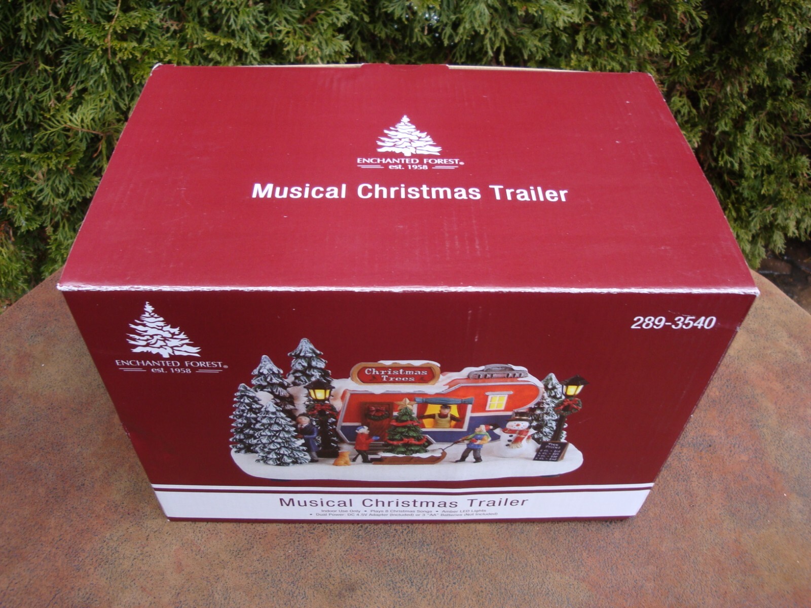 Enchanted Forest Musical Christmas Trailer w/ LED by Menards #289-3540 NIB 2021