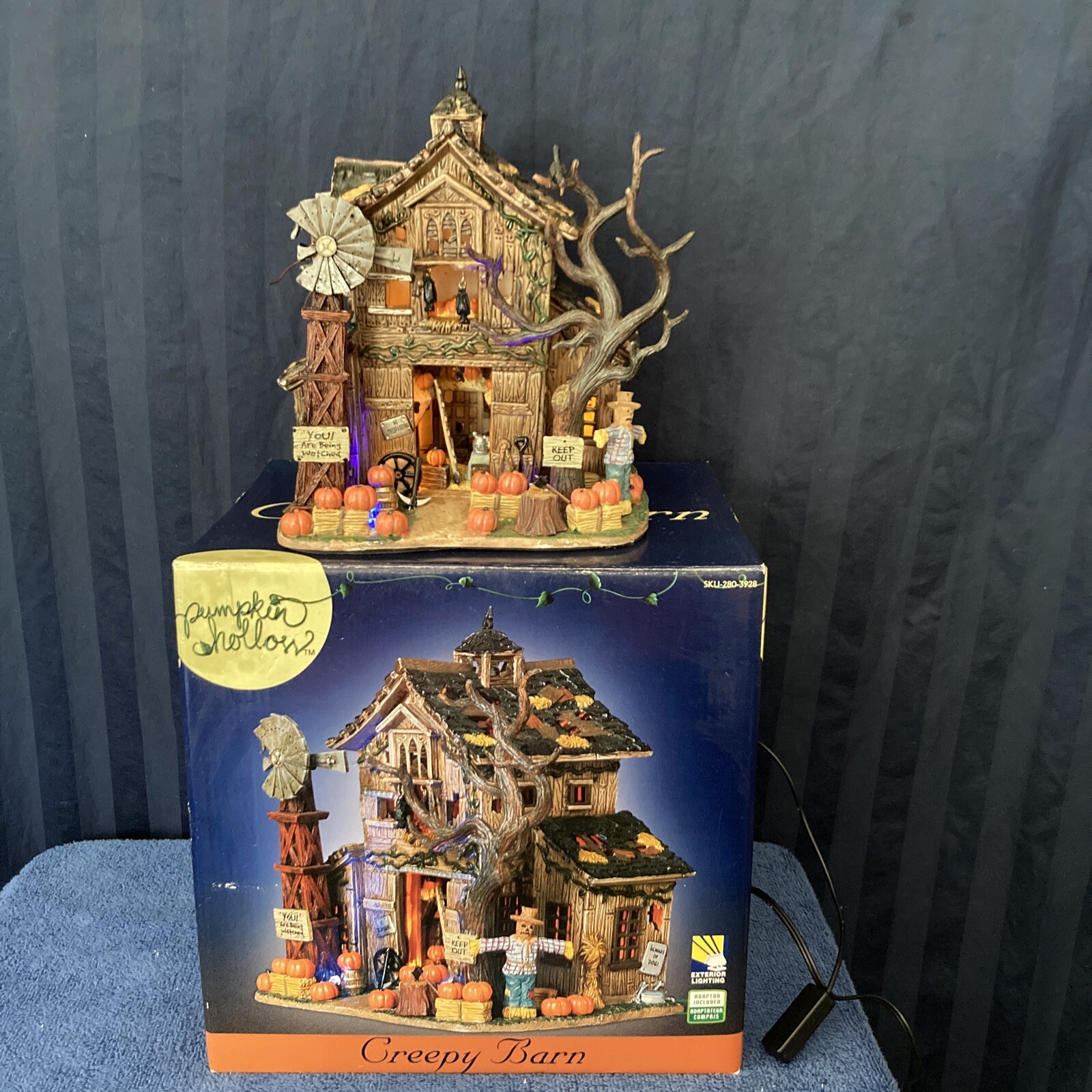 Lemax Creepy Barn Lighted Building Pumpkin Hollow Collection 2005 869