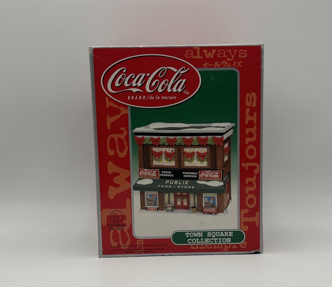 NEW Vtg Coca-Cola Town Square Collection “Publix Food Store” Christmas Village