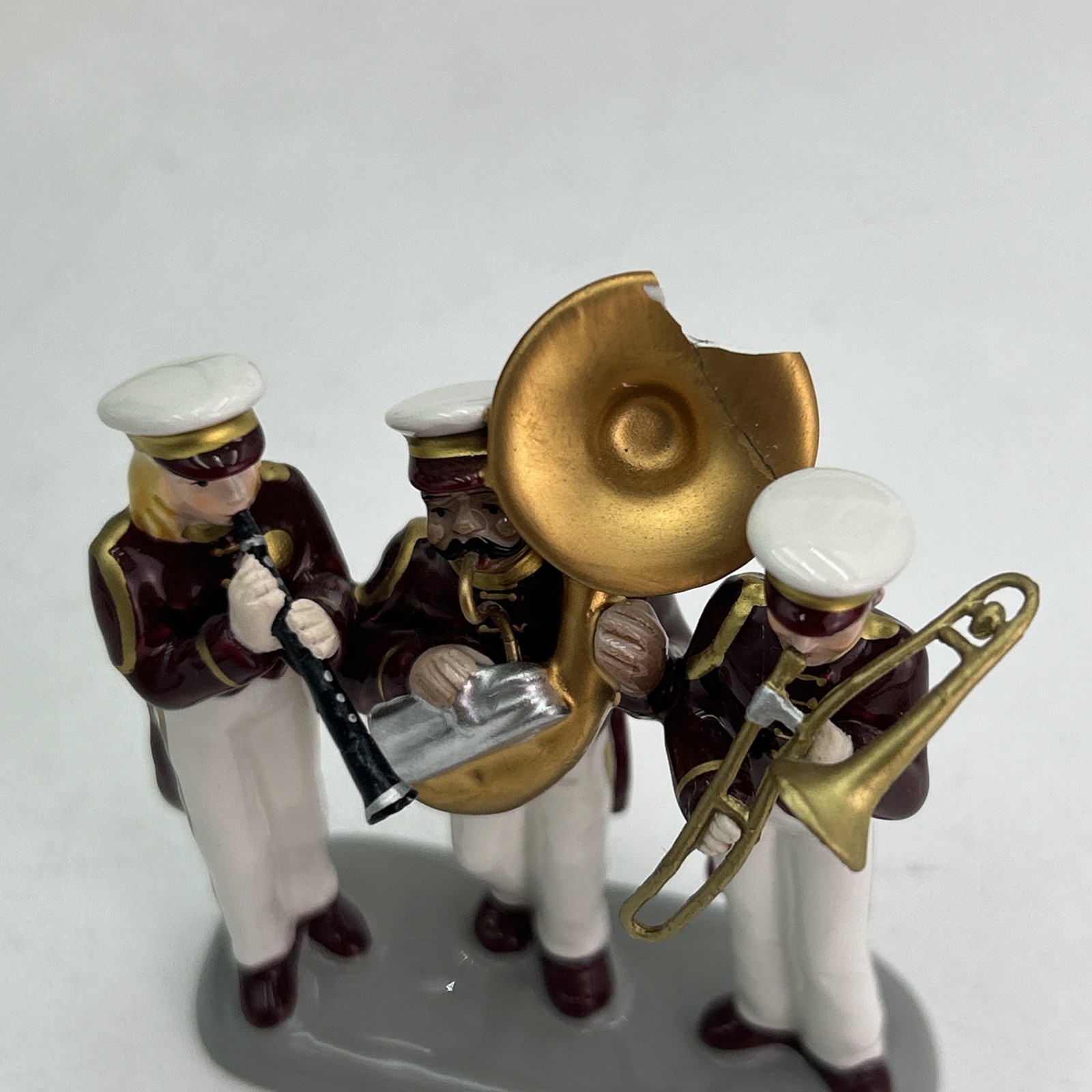 Dept 56 Roosevelt Park Band Shell Musicians Village 4th Of July Plays Music