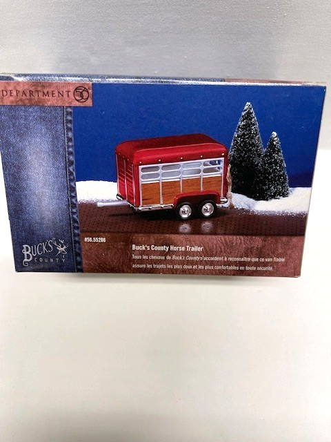 Department 56 Snow Village Accessory “Buck’s County Horse Trailer” NEW