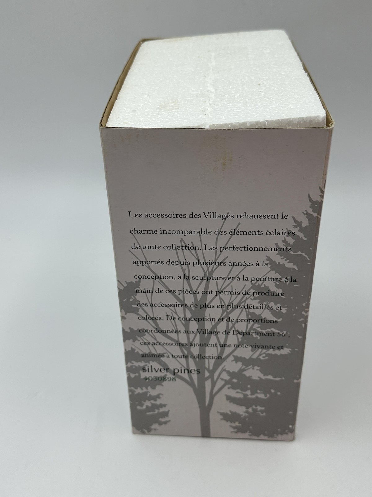 Dept 56 Village Accessories Silver Pines Tin Trees Set Of 2 With Box #4030898