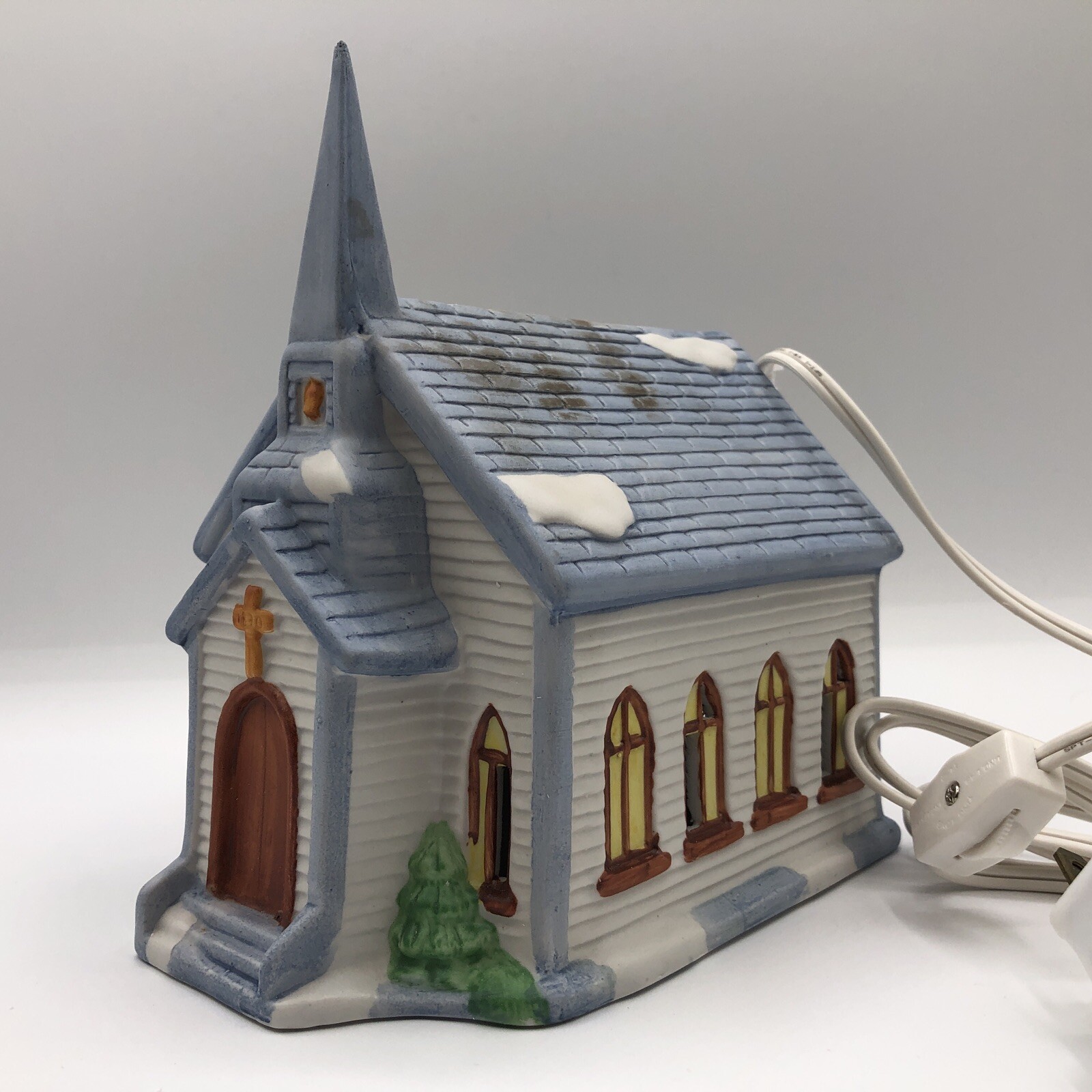 Americana Porcelain Collect Vintage Saint Paul’s Church Hand Painted Illuminated