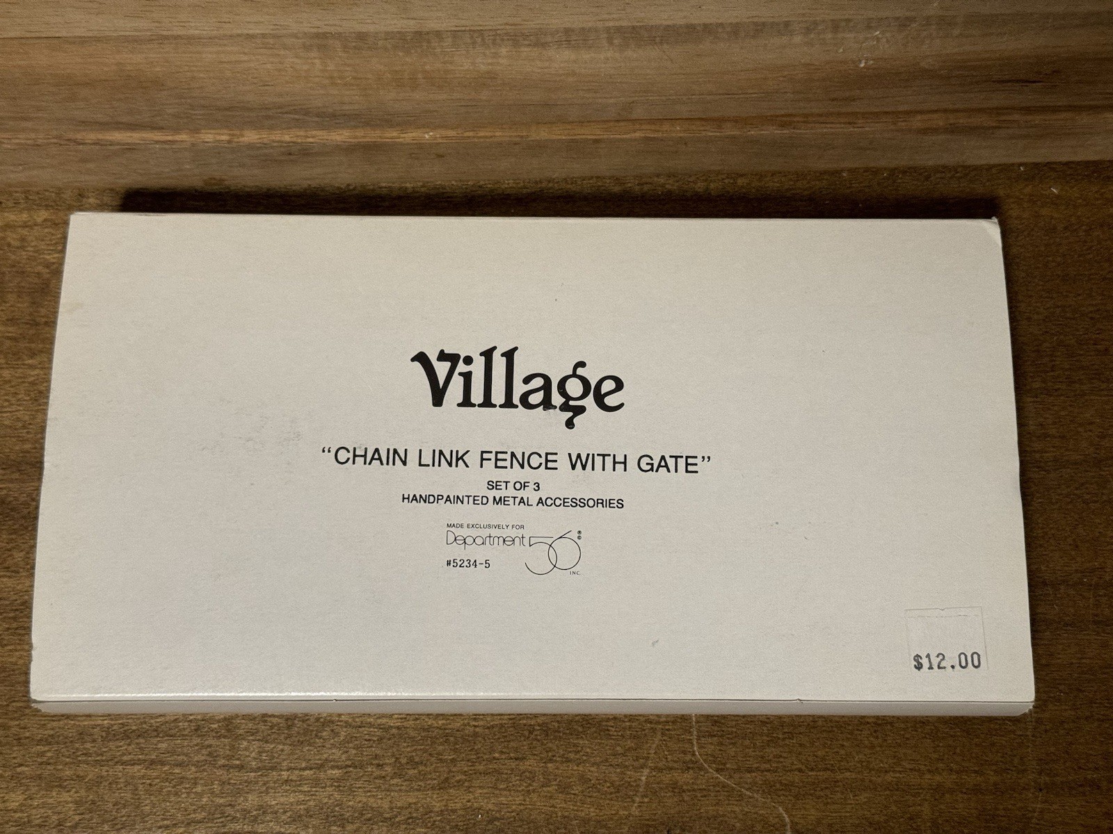 Department 56 Village Chain Link Fence with Gate Vintage 1993, Retired 1998