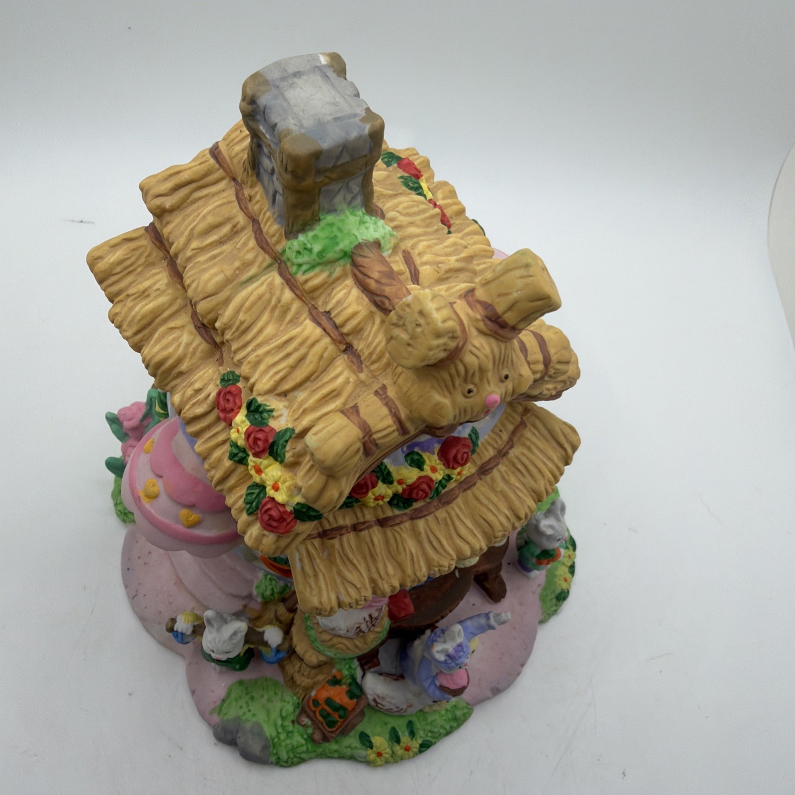 Cottontale Cottages Spring Bunny Easter Village FARM hand painted cottage w/ Box