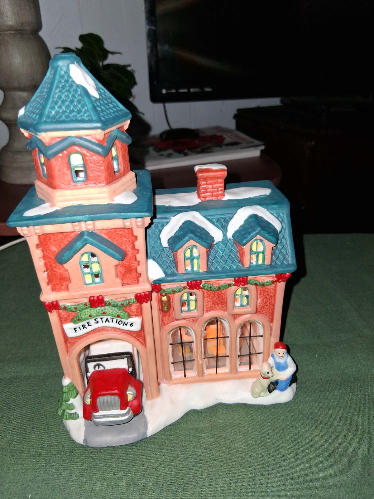 Vtg. Kmart Fire Station No. 6 Trim A Home Collection Christmas Village House