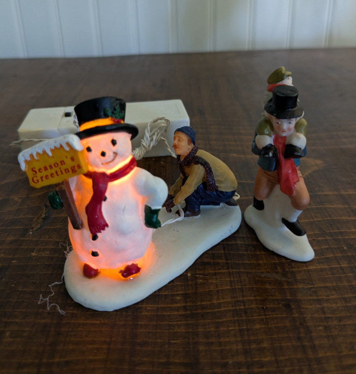 Lemax Hearthside Village Frosty’s Friendly Greeting Illuminated Scene RARE Works
