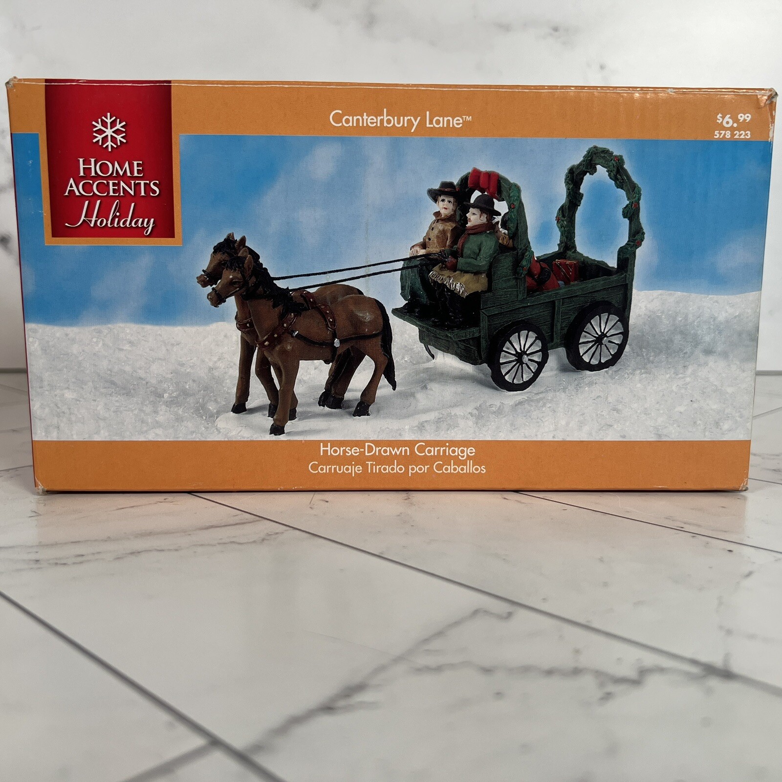 Home Accents Canterbury Lane Horse Drawn Carriage Christmas Village See Video