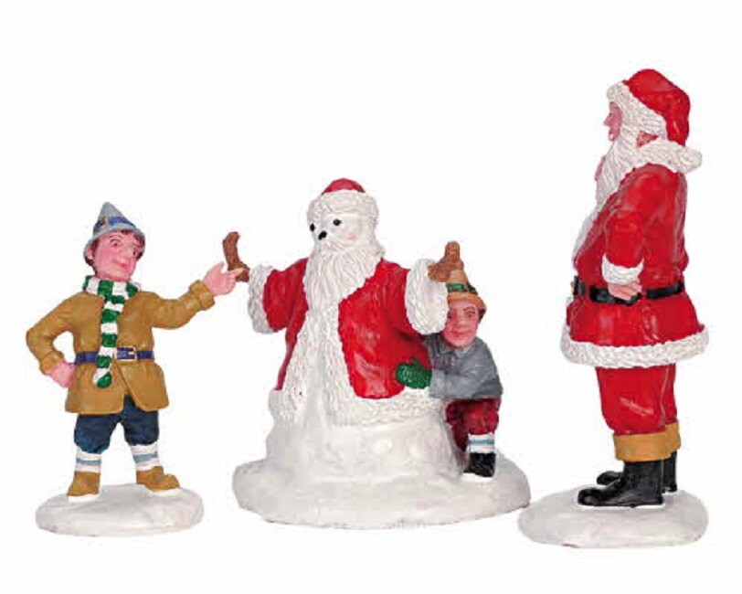 LEMAX CHRISTMAS VILLAGE SANTA SNOWMAN AND ELVES 62224 NIB
