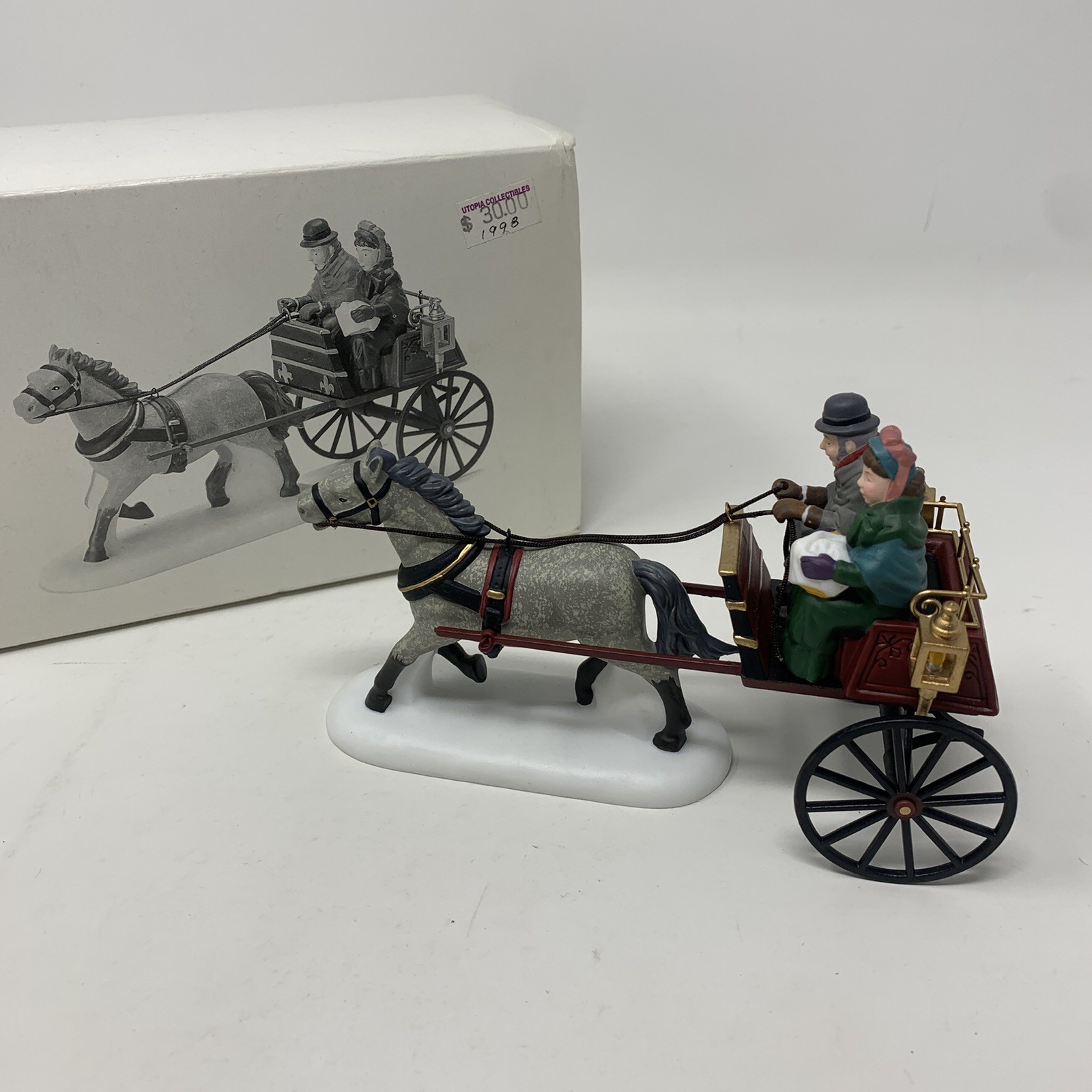 Dept 56 Heritage Village Collection RED CHRISTMAS SULKY 58401 NIB