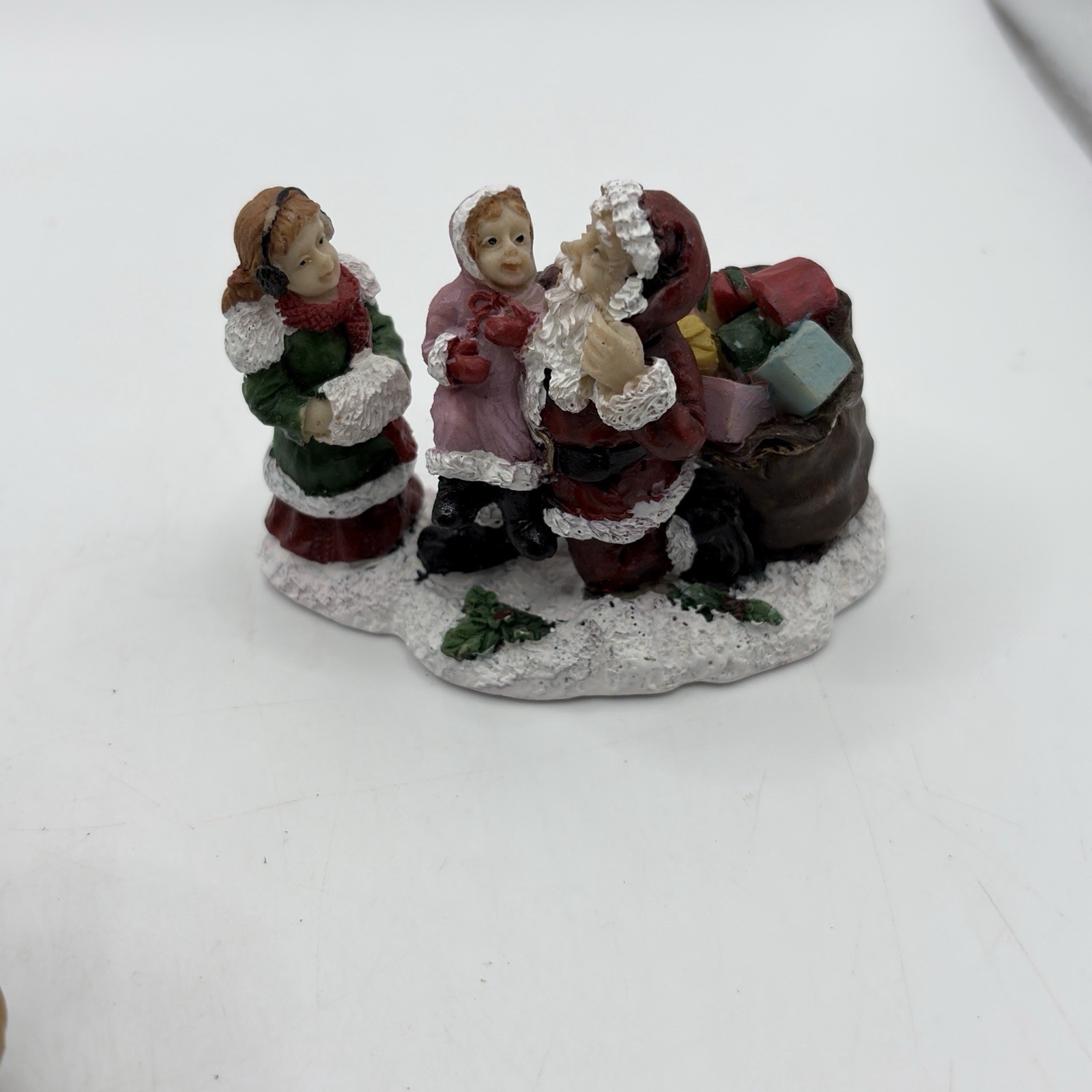 VTG Set Of Christmas Village Pieces People Figures Miniature Carolers Lot Of 7