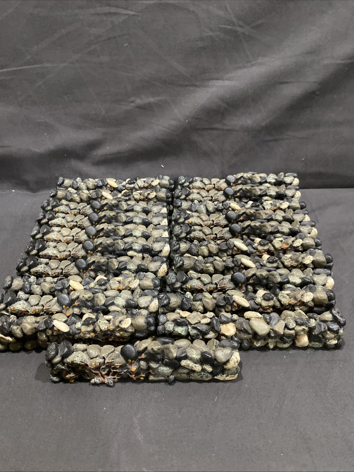 Department 56 Fieldstone Dark Rock Wall Village Accessories-Lot Of 21 – 52727