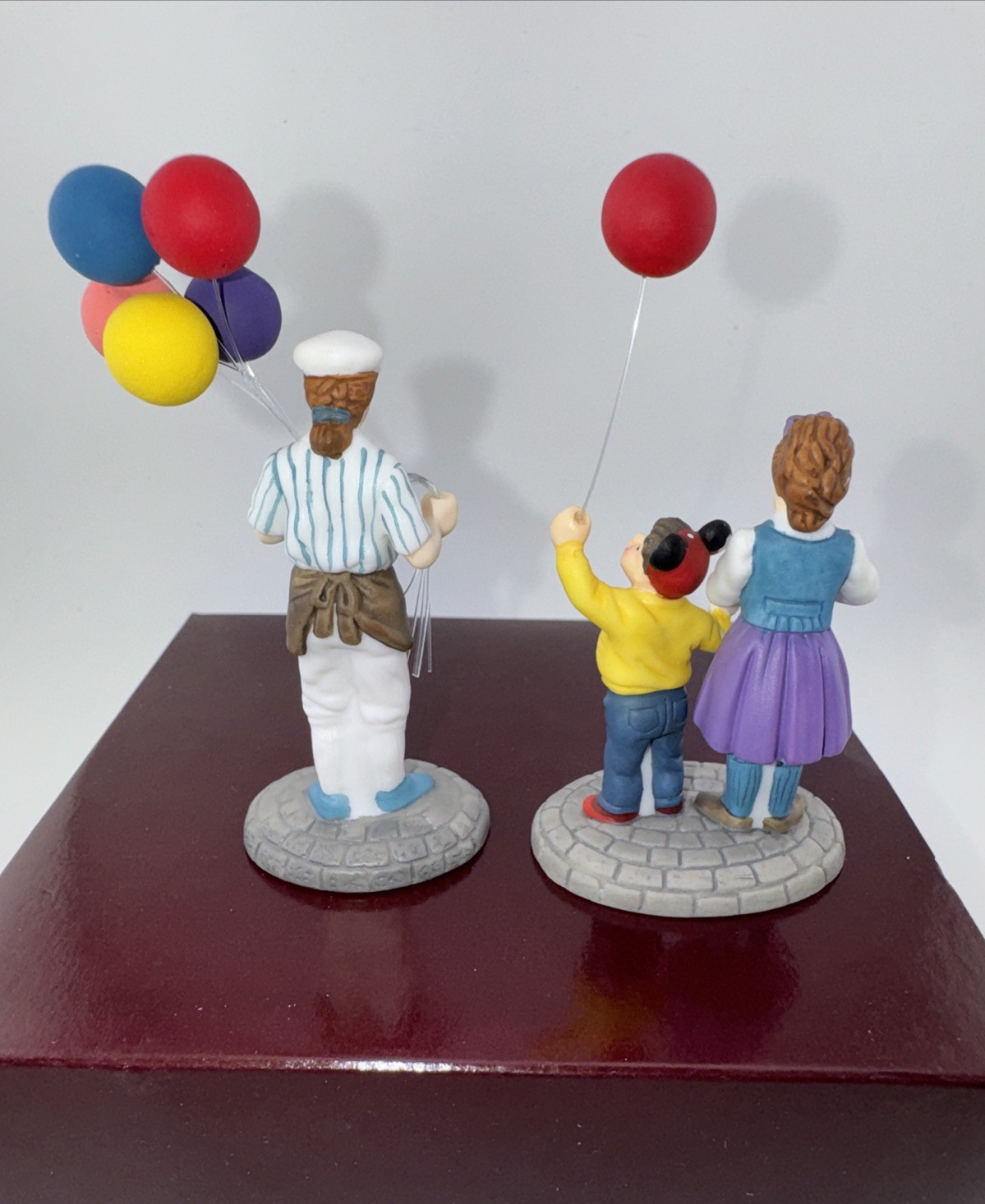 Department 56 Balloon Seller Disney Parks Village Series Set of 2 Handpainted