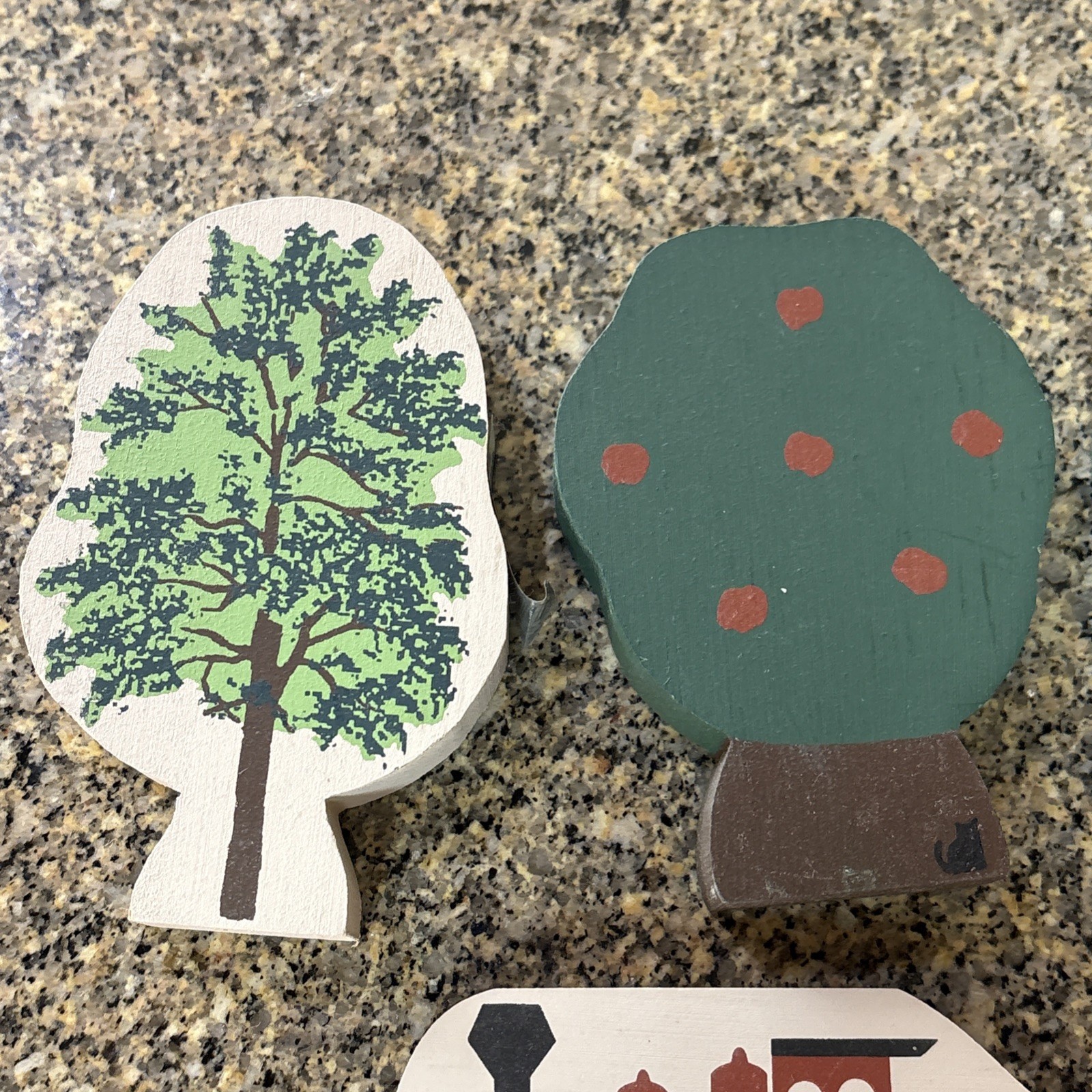 Cat’s Meow Village Accessories Lot Trees Gazebo Train Fire truck Flowers Mail