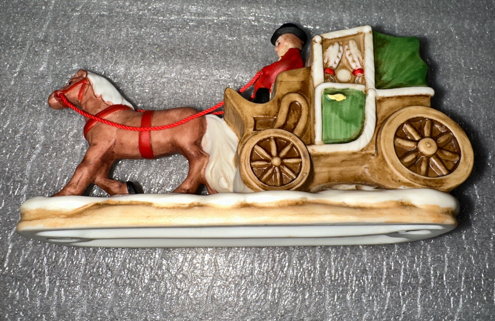Lefton 1987 Colonial Village Cab Horse Drawn Carriage 06459