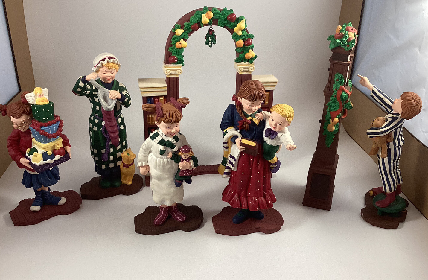 Dept 56 “All Through The House” Kids, Mistletoe, Grandfather Clock,Choice