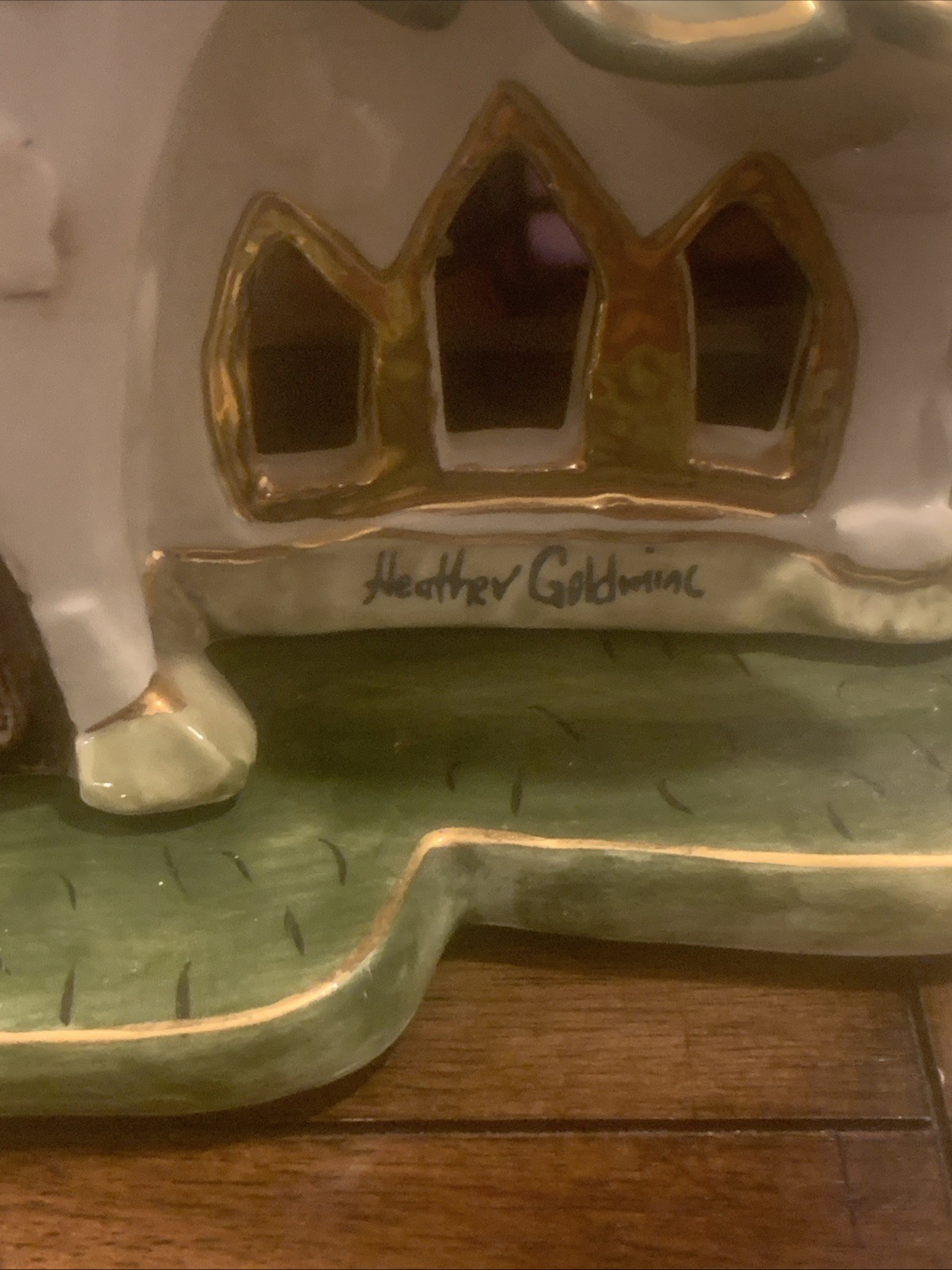 2002 Blue Sky Clay Works Easter Church With Candle Tray
