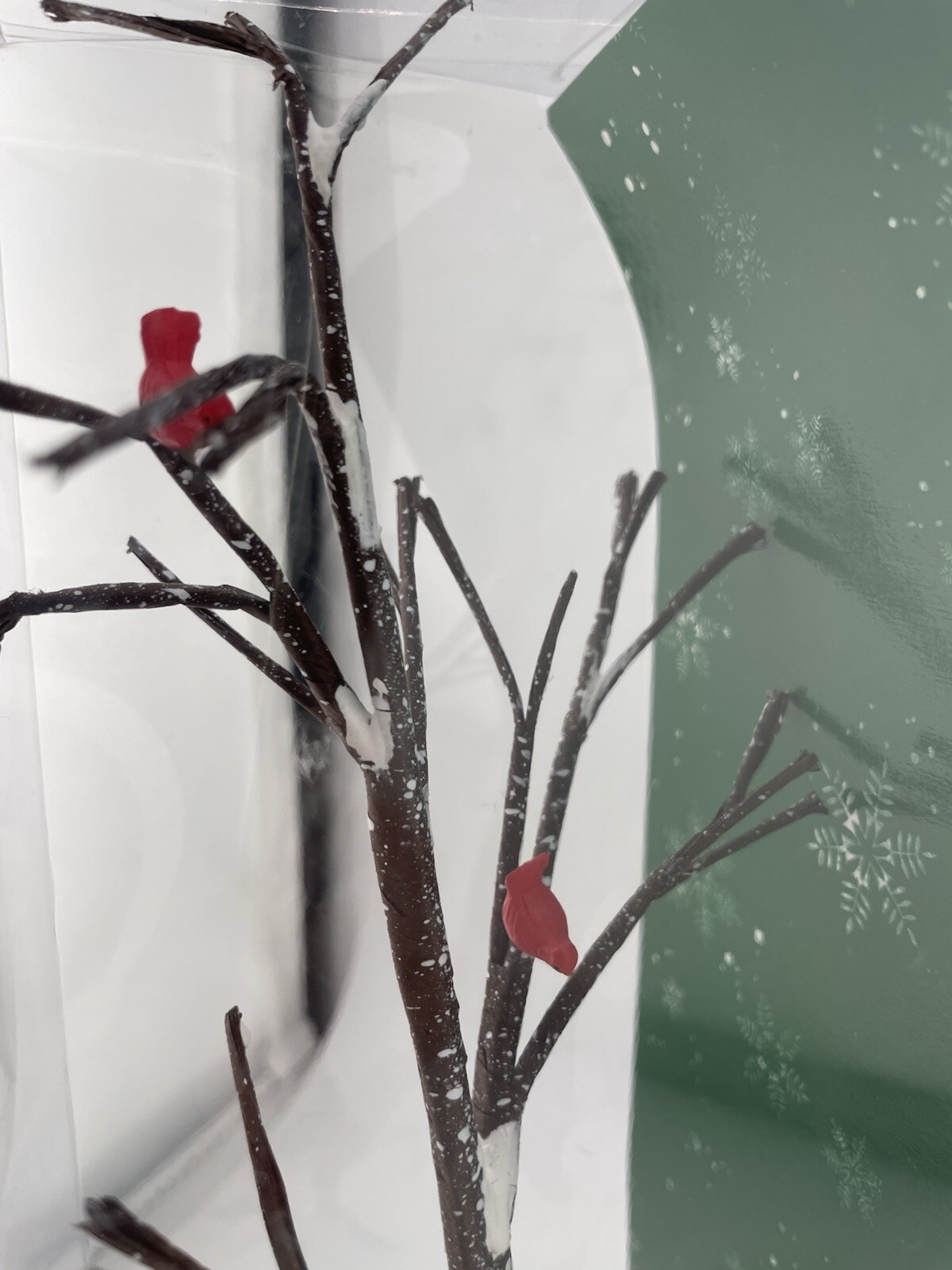 Dept 56 Village FROSTED BARE BRANCH TREE 5241-8 In Box Cardinal Squirrel