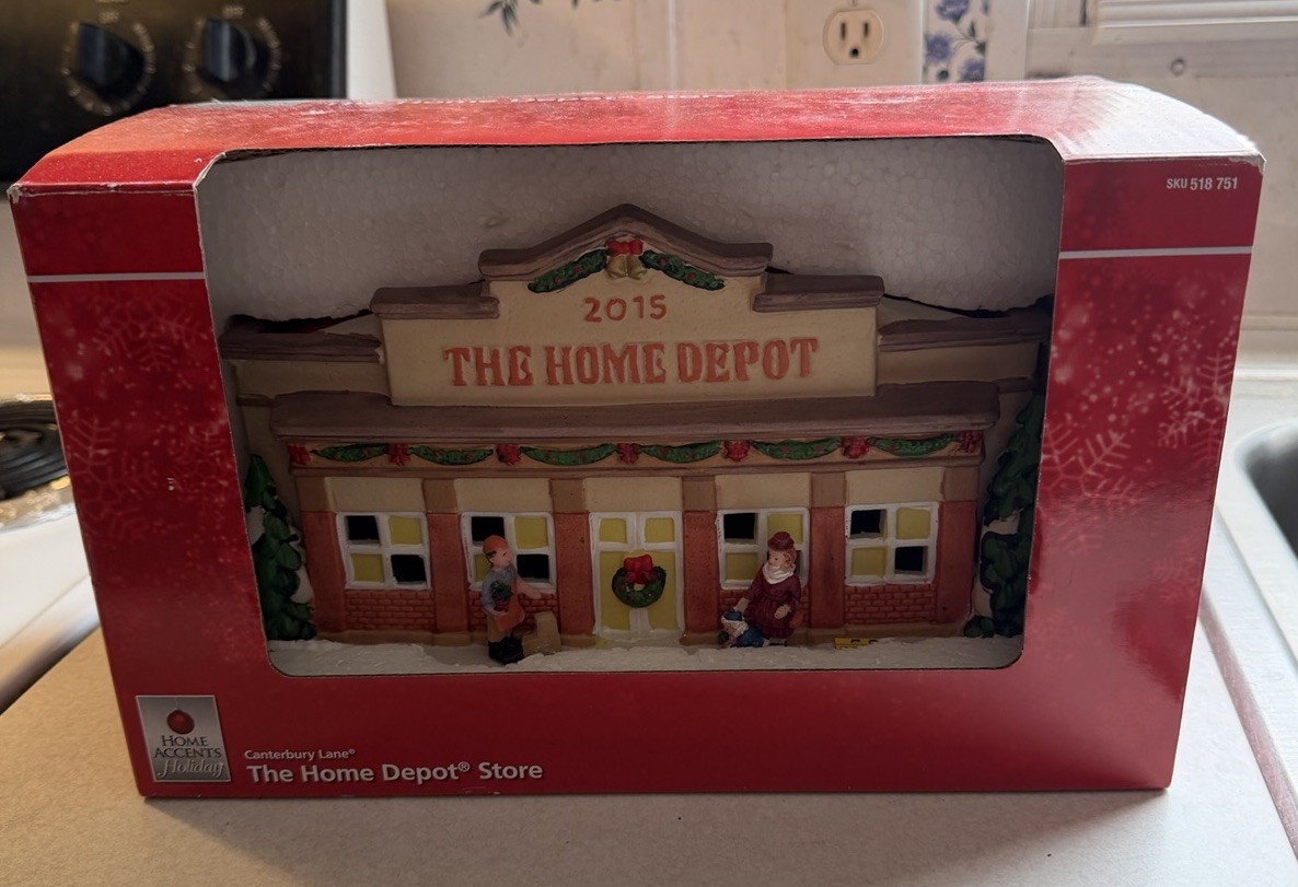 Vintage 2015 Home Depot Christmas Accessory Village Store NOS