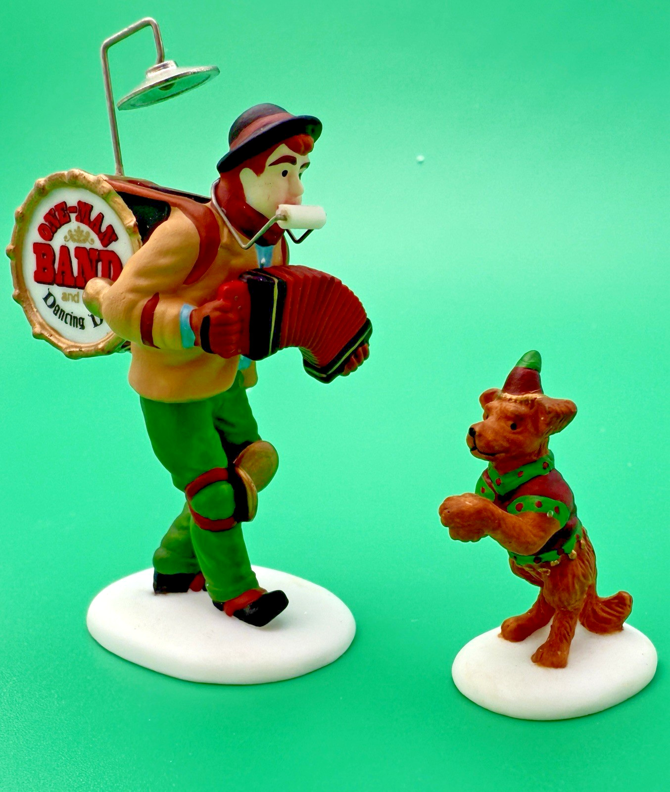 Dept. 56 ONE MAN BAND and THE DANCING DOG 2 Piece Set 58891
