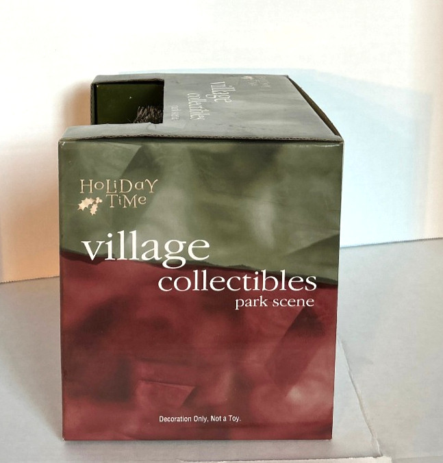 Holiday Time Village Collectibles Park Scene Christmas Village Display Set