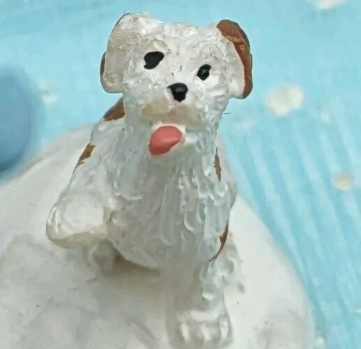 Children playing spotted dog Christmas Village Figurine NO BOX INV510