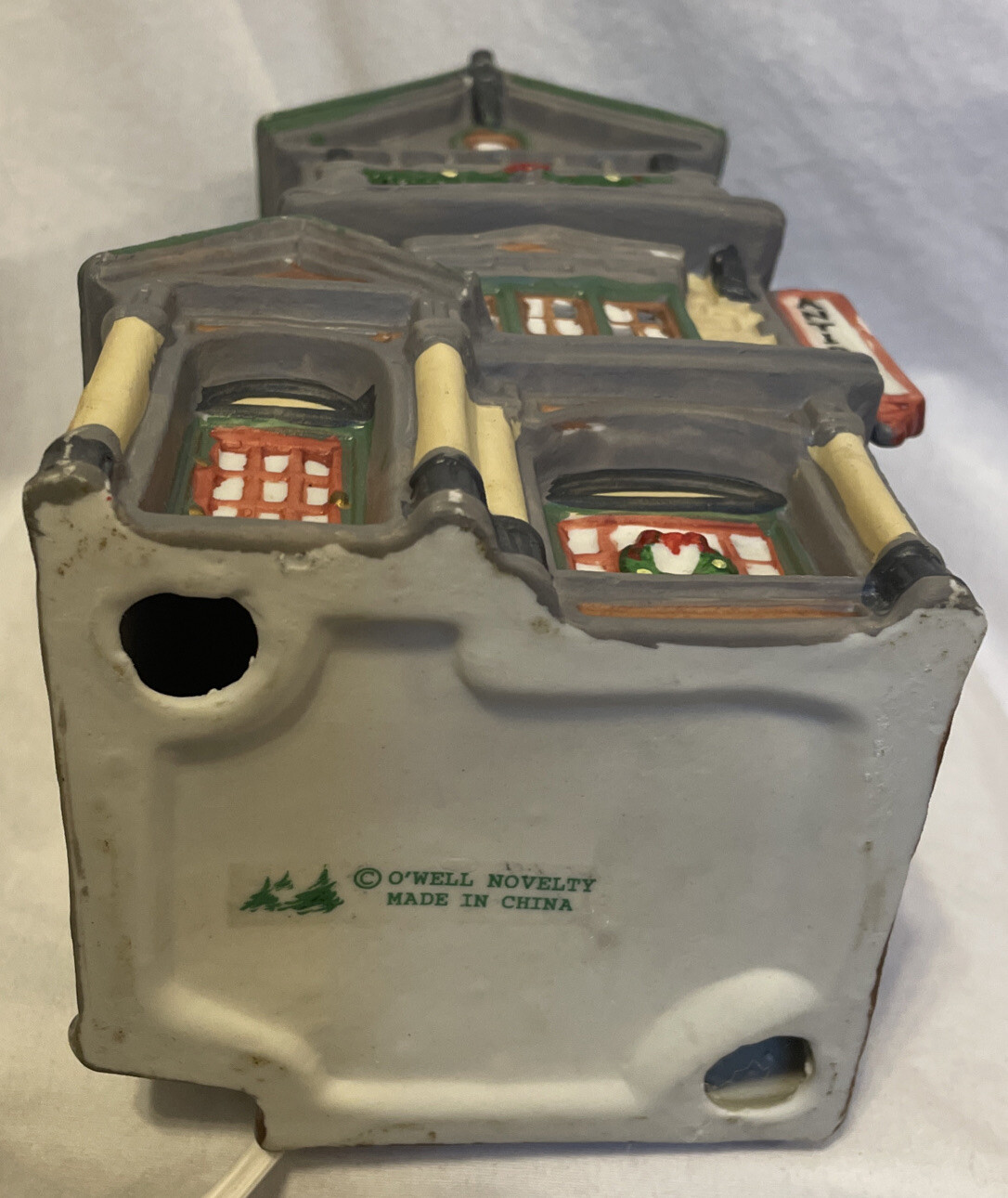1994 O’WELL Dickens Keepsake Porcelain-3 Story Antiques Shop with Light and Cord