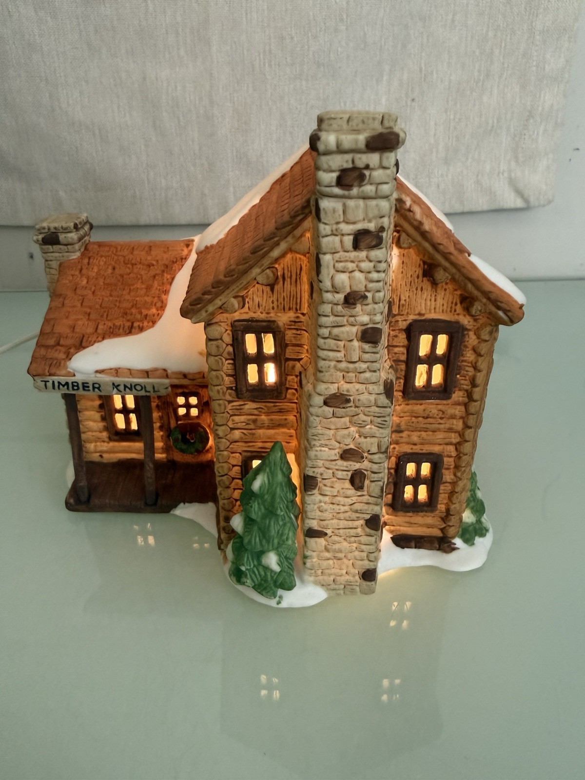 Vintage 1987 Dept 56 New England Village Series Timber Knoll Log Cabin In Box