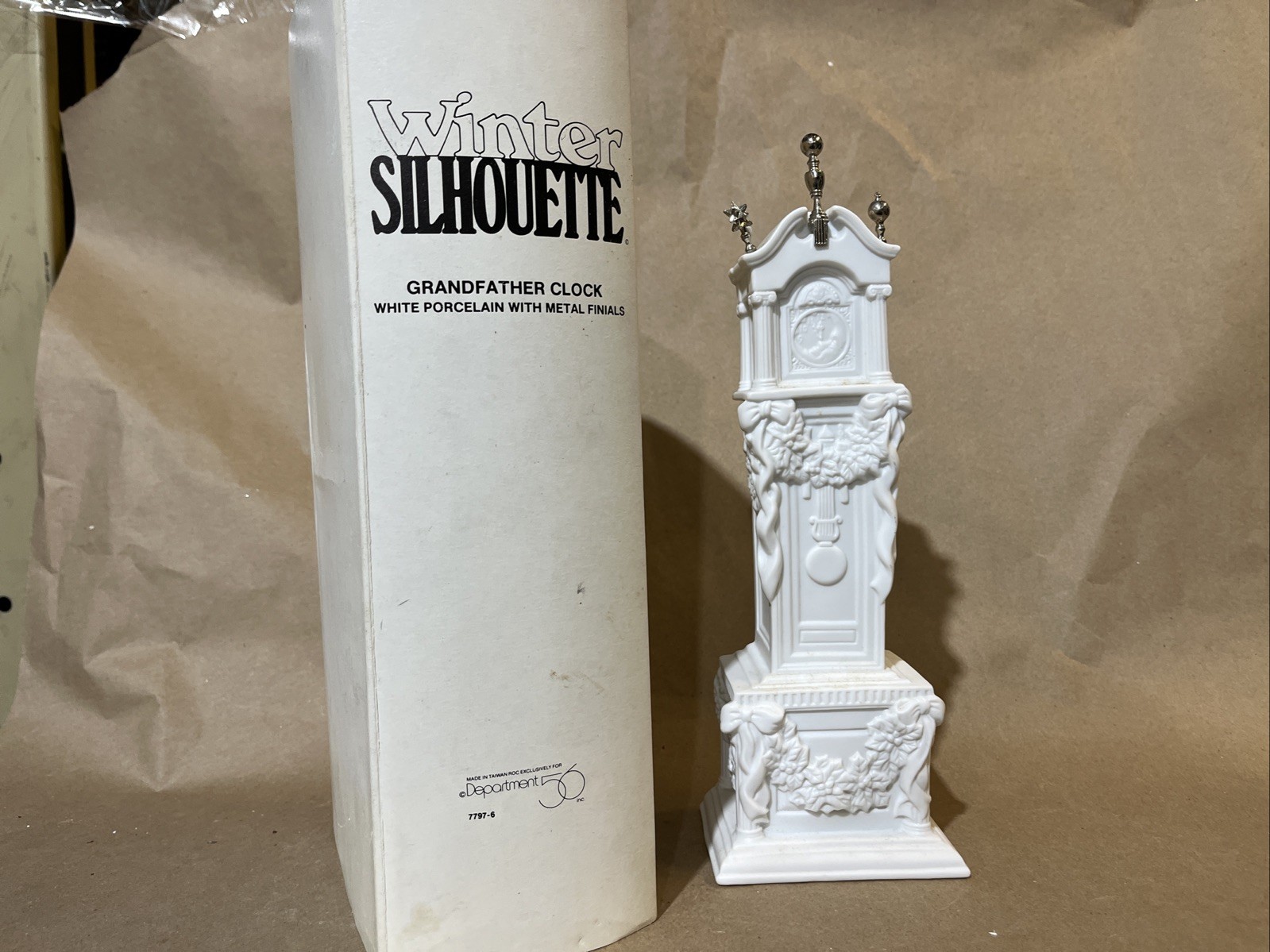 Dept 56 – Winter Silhouette Grandfather Clock 7697-6