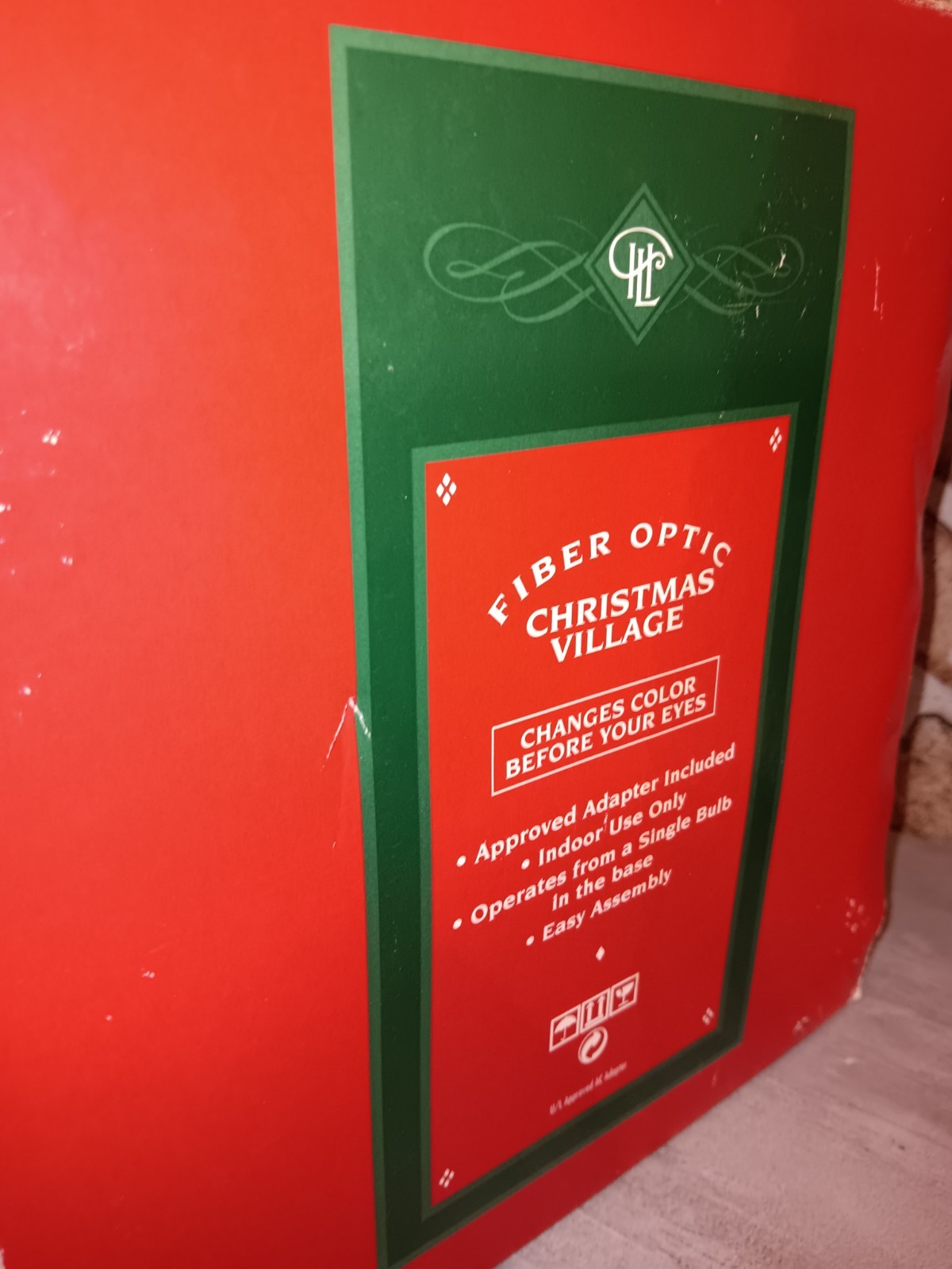 Vintage Fiber Optic Christmas Village Display Color Changing by Holiday Lane