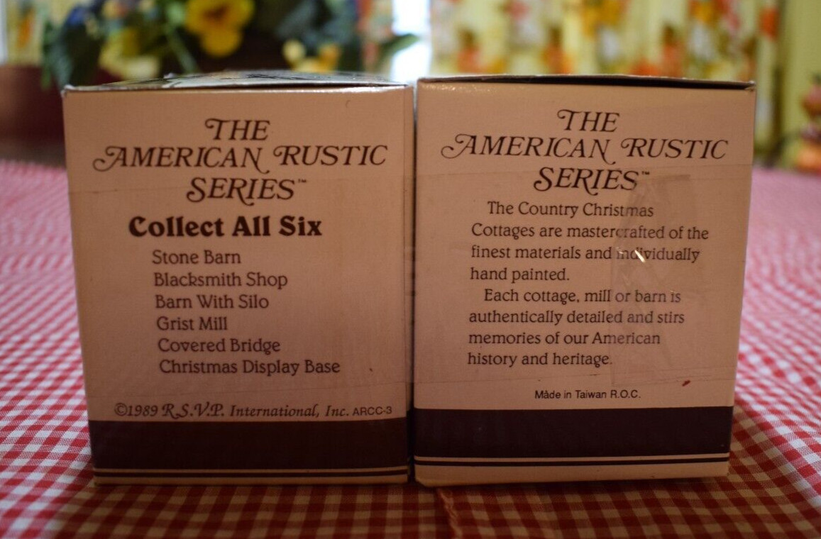 Lot of 6 American Rustic | Hand Painted Cold-Cast Cottages | RSVP International