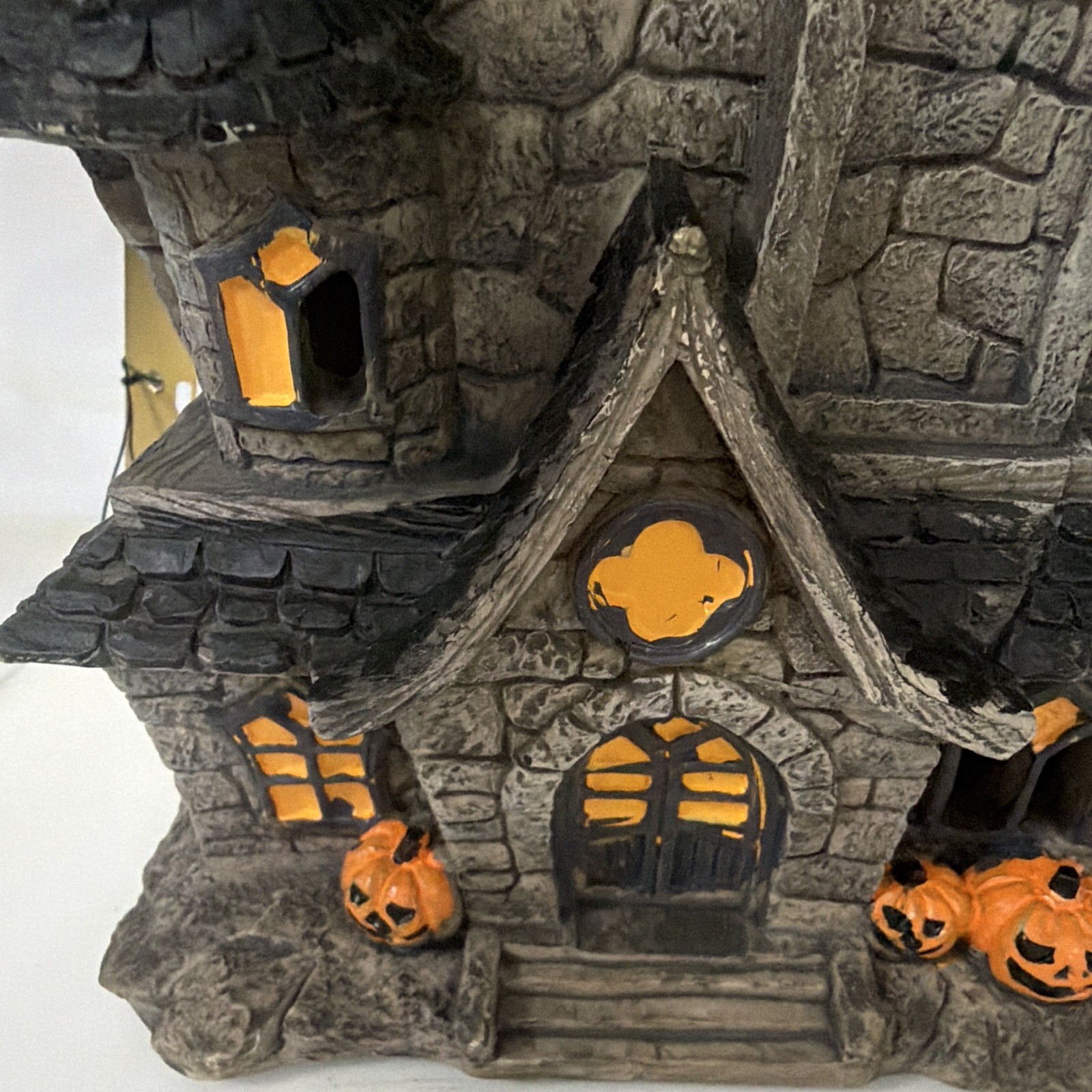 Halloween Victorian 10”x8” resin Haunted LED light up house