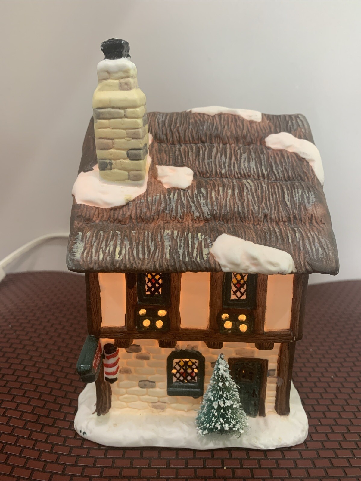 The Village Barber House Light Building Christmas Valley Seasonal Specialties