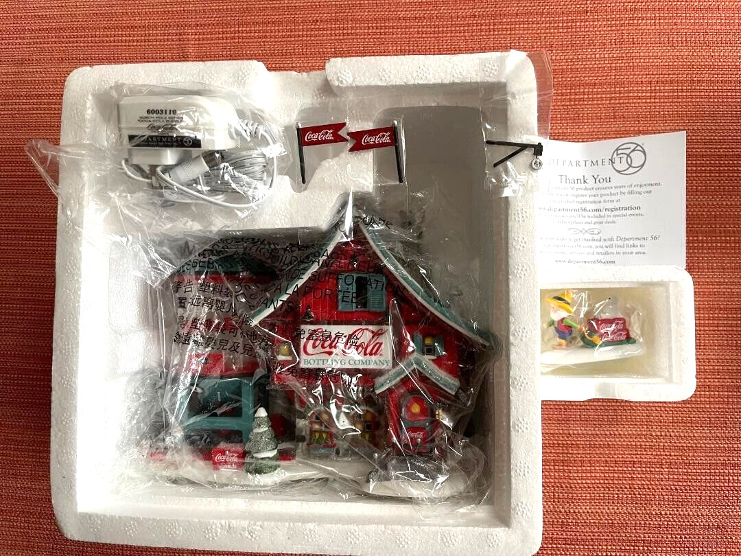 Dept 56 North Pole Coca-Cola Bubbler, Sold w/Special Delivery, Animated- Rare