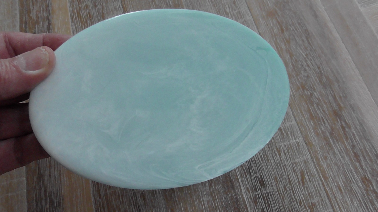 5 1/2″ x 4″ Resin Frozen Ice Lake Pond Dept 56 Lemax Villages Dioramas #382