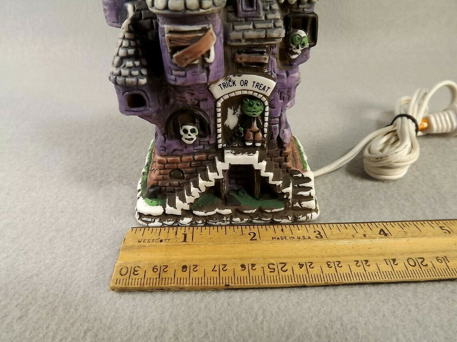 Mini Haunted House Light Skeletons Monster Porcelain Unbranded 5.5 x 3 inches