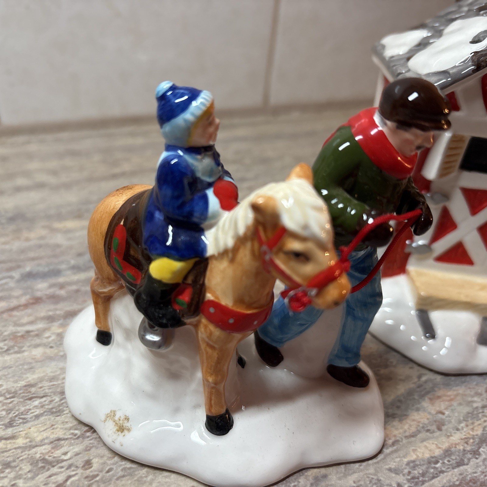 Dept 56 Snow Village Pint-Size Pony Rides #5453-4 w/Box & Styrofoam