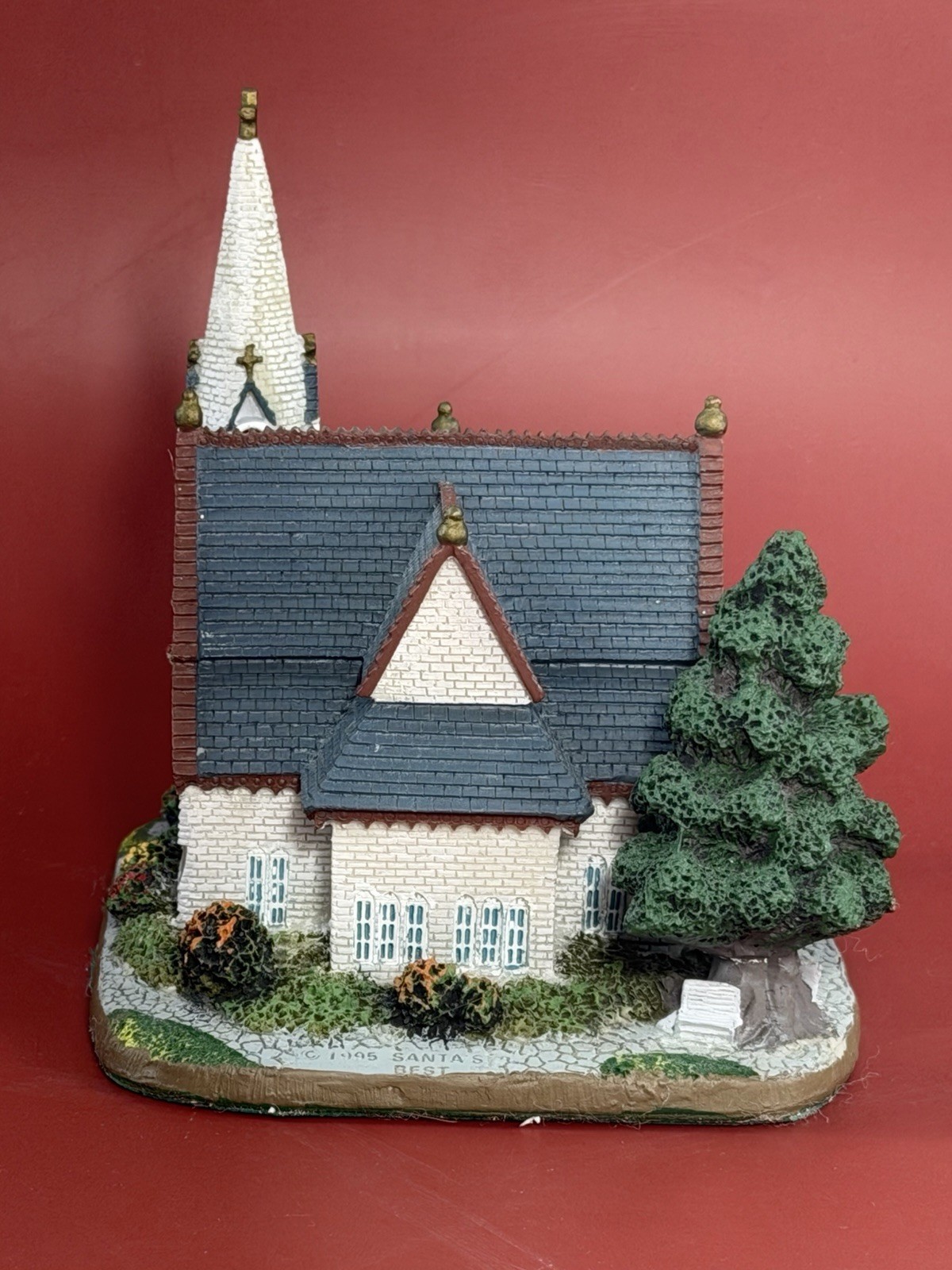 Vintage Santa’s Best Christmas In New England Village Church w/Box 1995