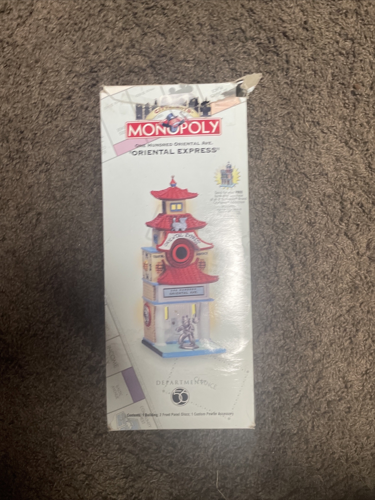 DEPT 56 CITY LIGHTS MONOPOLY BUILDING 100 ORIENTAL AVE ORIENTAL EXPRESS